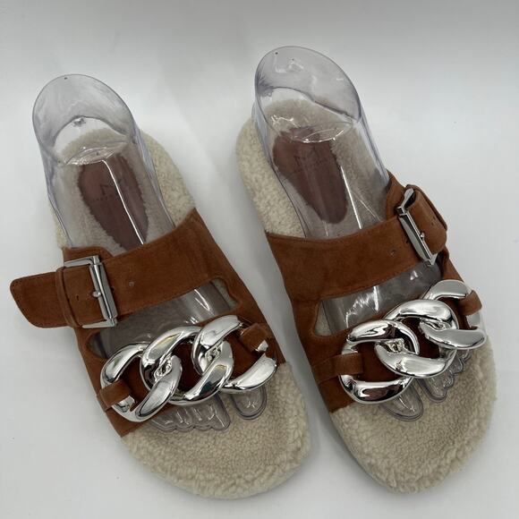 Marc Fisher Fresno Shearling Slide Sandals - Picture 3 of 7
